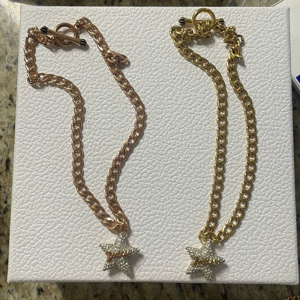 Juicy Couture Pave Star Pendant Necklace